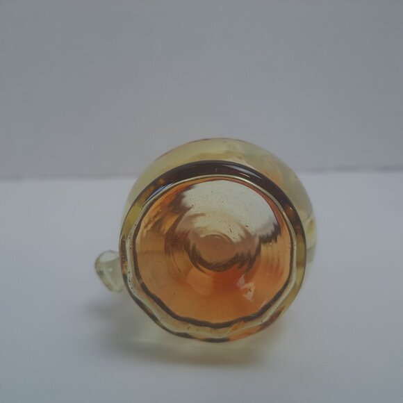 Rainbow Hand Blown Amberina Color Mini Glass Pitcher - Picture 9 of 16